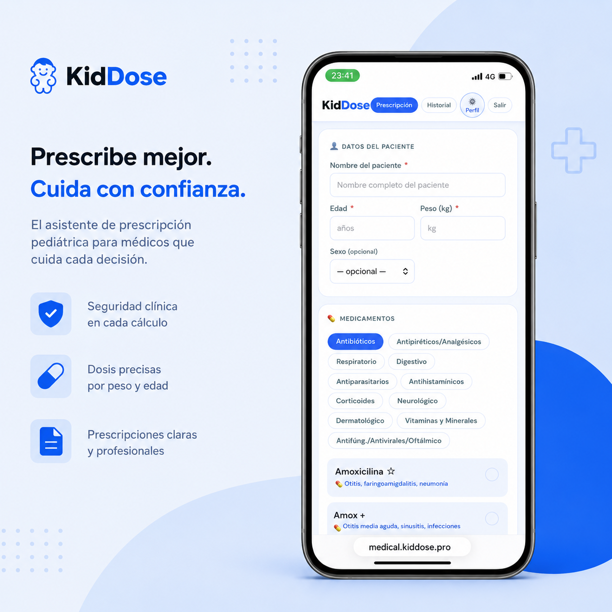 KidDose Medical — Asistente de Prescripción Pediátrica para Médicos - Imagen 2